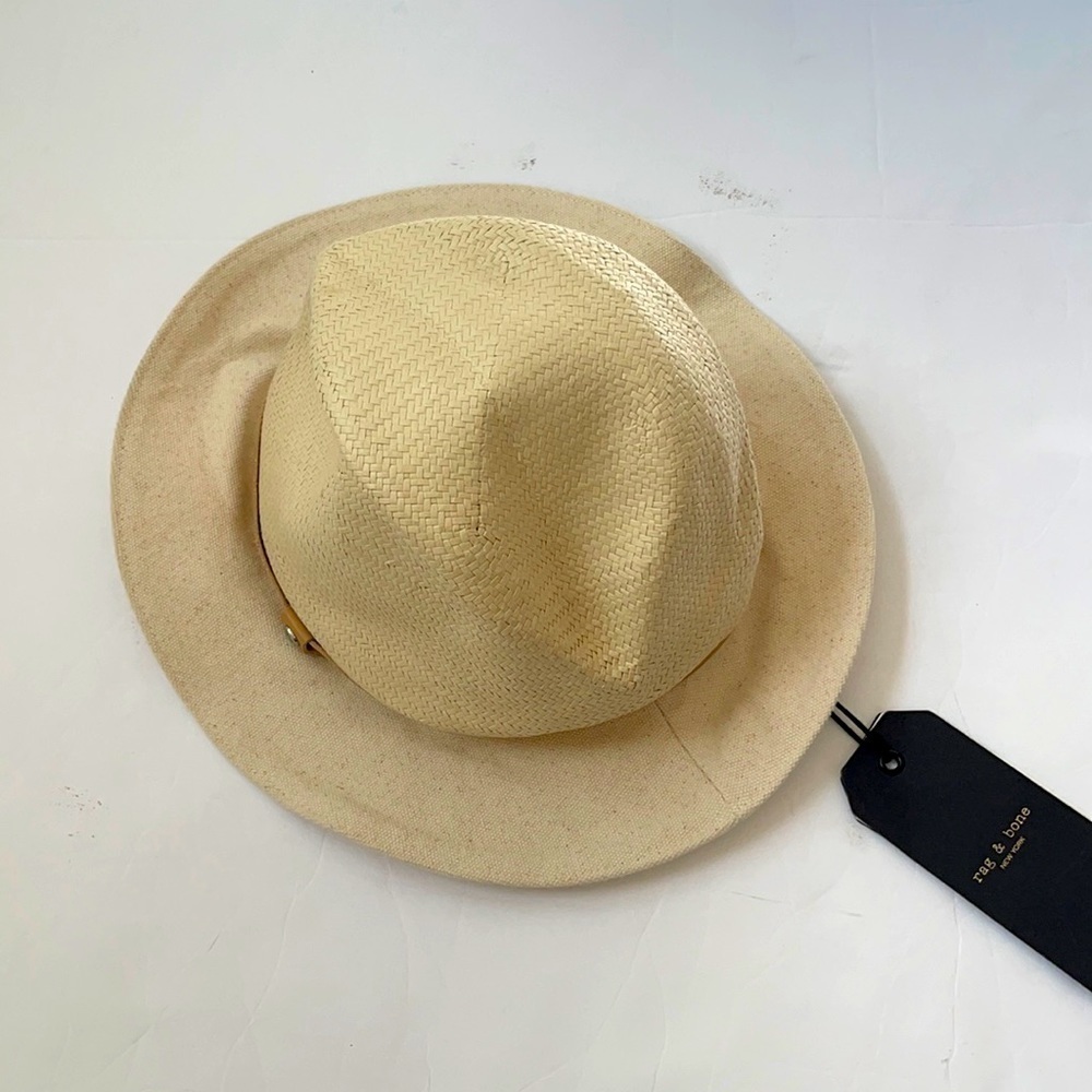 Rag and Bone Signes geninue Fedora hat tan S NWT